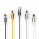 PureLink MC1501-0025 CAT6 Netzwerkkabel UTP (10/100/1000 Mbit/s), extra dünn mit 2x RJ45 Stecker, Patchkabel für Switch, Modem, Router, Patchpanels, Patchfelder, 5-er Set, 0,25m, grau