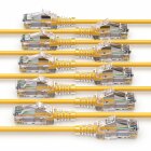PureLink MC1503-030 CAT6 Netzwerkkabel UTP (10/100/1000 Mbit/s), extra dünn mit 2x RJ45 Stecker, Patchkabel für Switch, Modem, Router, Patchpanels, Patchfelder, 10er Set, 3,00m, gelb