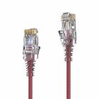 PureLink MC1505-0025 CAT6 Netzwerkkabel UTP (10/100/1000 Mbit/s), extra dünn mit 2x RJ45 Stecker, Patchkabel für Switch, Modem, Router, Patchpanels, Patchfelder, 10er Set, 0,25m, rot