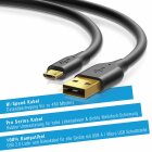 Sentivus U203-100 Pro Series Micro USB Daten-/Ladekabel (Micro USB Stecker auf USB-A Stecker), 1,00m, schwarz