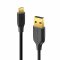 Sentivus U203-300 Pro Series Micro USB Daten-/Ladekabel (Micro USB Stecker auf USB-A Stecker), 3,00m, schwarz