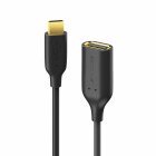 Sentivus U206-010 Pro Series USB 2.0 OTG Adapter-Kabel (USB 3.1-C Stecker auf USB-A Buchse) für Smartphone, Tablet und USB-Geräte 0,10m, 0,10m, schwarz