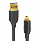 Sentivus U301-200 Pro Series USB 3.0 Daten-/Ladekabel (USB 3.0-A Stecker auf USB 3.1-C Stecker), 2,00m, schwarz