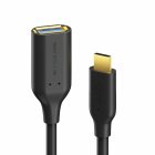 Sentivus U309-010 Pro Series USB 3.0 OTG Adapter-Kabel (USB 3.1-C Stecker auf USB-A Buchse) für Smartphone, Tablet und USB-Geräte 0,10m, 0,10m, schwarz