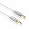 Sentivus AU001 Premium Audio Klinken Kabel (3,5mm Stecker auf 3,5mm Stecker), Vergoldete Kontakte, 1,50m, weiß