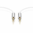 Sentivus AU001 Premium Audio Klinken Kabel (3,5mm Stecker auf 3,5mm Stecker), Vergoldete Kontakte, 2,00m, weiß