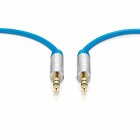 Sentivus AU003 Premium Audio Klinken Kabel (3,5mm Stecker auf 3,5mm Stecker), Vergoldete Kontakte, 1,50m, blau