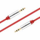 Sentivus AU005 Premium Audio Klinken Kabel (3,5mm Stecker auf 3,5mm Stecker), Vergoldete Kontakte, 2,00m, rot