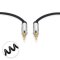 Sentivus AU010 Premium Audio Klinke Spiral-Kabel (3,5mm Stecker auf 3,5mm Stecker), Vergoldete Kontakte, 2,00m, schwarz