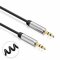 Sentivus AU010 Premium Audio Klinke Spiral-Kabel (3,5mm Stecker auf 3,5mm Stecker), Vergoldete Kontakte, 2,00m, schwarz