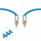 Sentivus AU013 Premium Audio Klinke Spiral-Kabel (3,5mm Stecker auf 3,5mm Stecker), Vergoldete Kontakte, 3,00m, blau