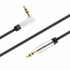 Sentivus AU030 Premium Audio Klinken Kabel (3,5mm Stecker auf 3,5mm Stecker 90 Grad gewinkelt), Vergoldete Kontakte, 3,00m, schwarz