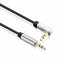 Sentivus AU030 Premium Audio Klinken Kabel (3,5mm Stecker auf 3,5mm Stecker 90 Grad gewinkelt), Vergoldete Kontakte, 3,00m, schwarz