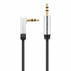 Sentivus AU030 Premium Audio Klinken Kabel (3,5mm Stecker auf 3,5mm Stecker 90 Grad gewinkelt), Vergoldete Kontakte, 5,00m, schwarz