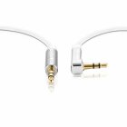 Sentivus AU031 Premium Audio Klinken Kabel (3,5mm Stecker auf 3,5mm Stecker 90 Grad gewinkelt), Vergoldete Kontakte, 2,00m, weiß