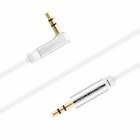 Sentivus AU031 Premium Audio Klinken Kabel (3,5mm Stecker auf 3,5mm Stecker 90 Grad gewinkelt), Vergoldete Kontakte, 5,00m, weiß