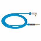 Sentivus AU033 Premium Audio Klinken Kabel (3,5mm Stecker auf 3,5mm Stecker 90 Grad gewinkelt), Vergoldete Kontakte, 0,10m, blau