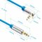 Sentivus AU033 Premium Audio Klinken Kabel (3,5mm Stecker auf 3,5mm Stecker 90 Grad gewinkelt), Vergoldete Kontakte, 2,00m, blau