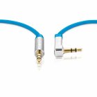 Sentivus AU033 Premium Audio Klinken Kabel (3,5mm Stecker auf 3,5mm Stecker 90 Grad gewinkelt), Vergoldete Kontakte, 3,00m, blau