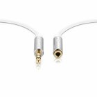 Sentivus AU061 Premium Audio Klinken-Verlängerungskabel (3,5mm Stecker auf 3,5mm Buchse), Vergoldete Kontakte, 5,00m, weiß
