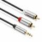 Sentivus AU070 Premium Audio Klinken auf Cinch Kabel (3,5mm Stecker auf 2x Cinch-Stecker), Vergoldete Kontakte, 0,50m, schwarz