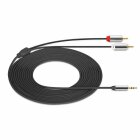 Sentivus AU070 Premium Audio Klinken auf Cinch Kabel (3,5mm Stecker auf 2x Cinch-Stecker), Vergoldete Kontakte, 1,00m, schwarz