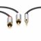 Sentivus AU070 Premium Audio Klinken auf Cinch Kabel (3,5mm Stecker auf 2x Cinch-Stecker), Vergoldete Kontakte, 1,50m, schwarz