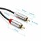 Sentivus AU080 Premium Audio Cinch auf Cinch Kabel (2x Cinch-Steckerzu 2x Cinch-Stecker), Vergoldete Kontakte, 1,50m, schwarz