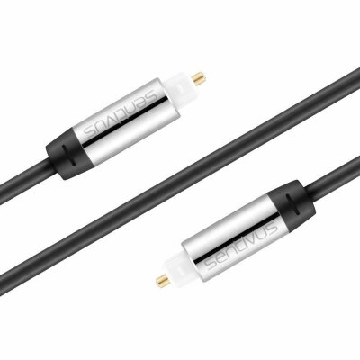 Sentivus AU090 Premium Toslink Optisches Kabel, Digital-Audiokabel, 0,50m, schwarz