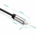 Sentivus AU090 Premium Toslink Optisches Kabel, Digital-Audiokabel, 3,00m, schwarz