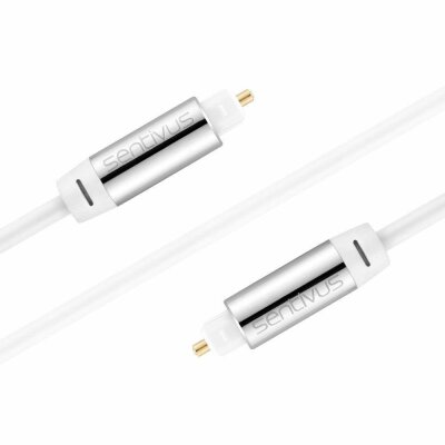 Sentivus AU091 Premium Toslink Optisches Kabel, Digital-Audiokabel, 1,00m, weiß