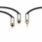 Sentivus AU100 Premium Audio Klinken Y-Splitter-Kabel (3,5mm Stecker auf 2 x 3,5mm Buchse), 0,10m, schwarz