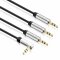 Sentivus AU110 Premium Audio Kabel Set (3.5mm Stecker zu 3.5mm Stecker  + 1x 3.5mm Stecker zu 3.5mm Stecker 90 Grad gewinkelt), 1,00m, schwarz