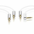 Sentivus AU111 Premium Audio Kabel Set (3.5mm Stecker zu 3.5mm Stecker  + 1x 3.5mm Stecker zu 3.5mm Stecker 90 Grad gewinkelt), 0,50m, weiß