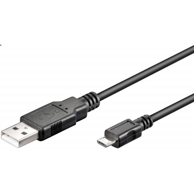 USB 2.0 High-Speed Kabel Micro USB Daten-/Ladekabel (Micro USB Stecker auf USB-A Stecker), 1,00m, schwarz