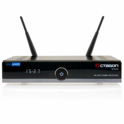 Octagon SF8008 4K HDR UHD Sat-Receiver mit Kabel DVB-T2 Tuner H.265 E2 Linux Dual WiFi DVB-S2X & T2C Combo
