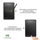 conecto LCD Schreibtafel digital writing Tablet Grafiktablet Schreib-/Malbrett 10 Zoll, weiß
