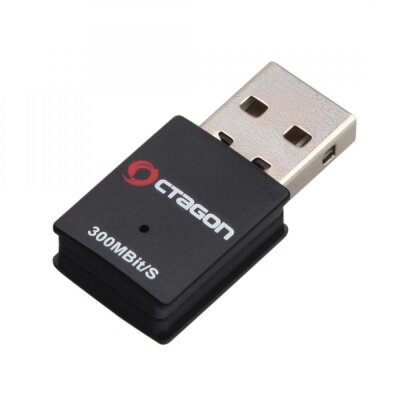 Octagon 300Mbit/s WL018 USB WLAN Stick Schwarz für Linux E2 Receiver