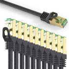 conecto CC50454 RJ45 Ethernet-Netzwerkkabel (S/FTP, PIMF, CCA AWG26/7), mit Cat7 Rohkabel 15,0m schwarz (10er Set + 1x gratis!)