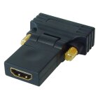 HDMI Adapter HDMI-Kupplung 19pol. auf DVI-Stecker 24+1pol. knickbarer Anschluss