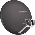 DUR-line Select 85/90cm Hellgrau Satelliten-Schüssel - 3 x Test + Sehr gut + Aluminium Sat-Spiegel