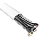 conecto Kabelkanal mit 3M Klebeband selbstklebend selbsthaftend zum Kleben oder Schrauben aus hochwertigem PVC (Länge 100cm, Breite 6cm, Höhe 2cm) weiß, 4er Pack