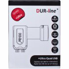 DUR-line 4 Teilnehmer Set - Qualitäts-Alu-Satelliten-Komplettanlage - Select 85/90cm Spiegel/Schüssel Rot + Quad LNB - für 4 Receiver/TV [Neuste Technik, DVB-S2, 4K, 3D]