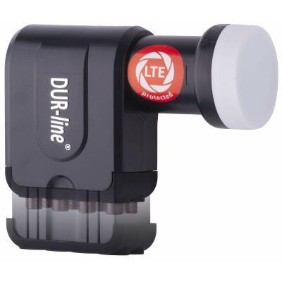 DUR-line +Ultra Octo LNB - 8 Teilnehmer schwarz - mit LTE-Filter [ Test SEHR GUT ] 8-Fach, digital, Full HD, 4K, 3D, Sieger - Premium-Qualität