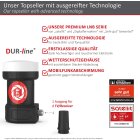 DUR-line +Ultra Single LNB - 1 Teilnehmer schwarz - mit LTE-Filter [ Test SEHR GUT ] 1-Fach, digital, Full HD, 4K, 3D, Sieger - Premium-Qualität