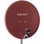 DUR-Line MDA 60cm Rot - Aluminium Satellitenschüssel mit LNB Feedhalterung - Sat Antenne Spiegel Anlage [Digital, Camping, Astra 19,2°, DVB-S/S2, Full HD, 4K, 3D]