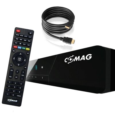 COMAG TWIN HD plus Digitaler Twin-Tuner Satelliten-Receiver (HDTV, DVB-S2 TWIN-Tuner, HDMI, PVR, USB 2.0) schwarz 1000 GB, inkl. HDMI Kabel