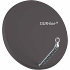 DUR-line 8 TN/2 Satelliten Set - Qualitäts-Alu-Satelliten-Komplettanlage - Select 85cm/90cm Spiegel/Schüssel Anthrazit + Multischalter + 2xLNB - für 8 Receiver/TV [Neuste Technik, DVB-S2, 4K, 3D]