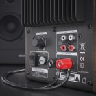 conecto Lautsprecherkabel OFC Professional 2x1,5mm² Kabel Querschnitt (99,9% OFC Vollkupfer 48x0,20mm Litze) Hifi Audio Lautsprecher Boxenkabel, 100m, schwarz + 8x Bananenstecker