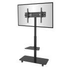 conecto CC50589 TV-Ständer Standfuß für Flachbildschirm LCD LED Plasma höhenverstellbar 32-65 Zoll (81-165 cm, bis 40 kg Tragkraft) max. VESA 600x400mm, Stahl, schwarz